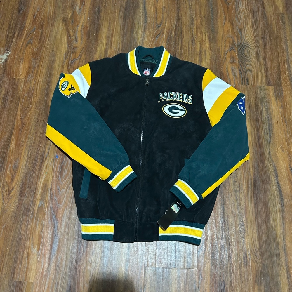 SOLD

Green Bay Packers Faux Suede Varsity Jacket